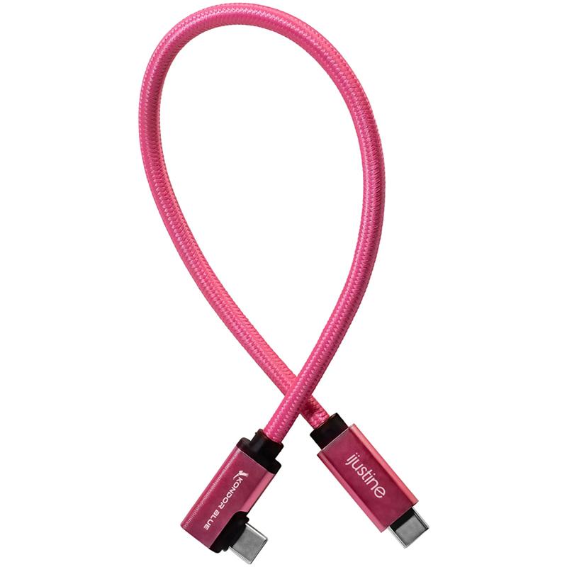 Kondor Blue iJustine Pink USB C 3.1 Data and Charging Cable 10Gb/s Data Speed & 100W Power Delivery